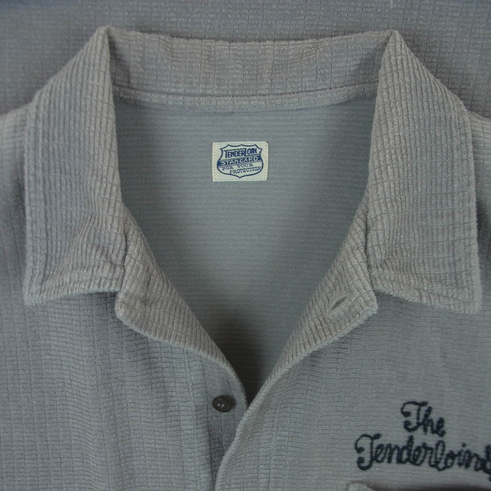 TENDERLOIN テンダーロイン T-PILE POLO K パイル コットン 半袖 ポロシャツ 日本製 グレー系 XL【中古】