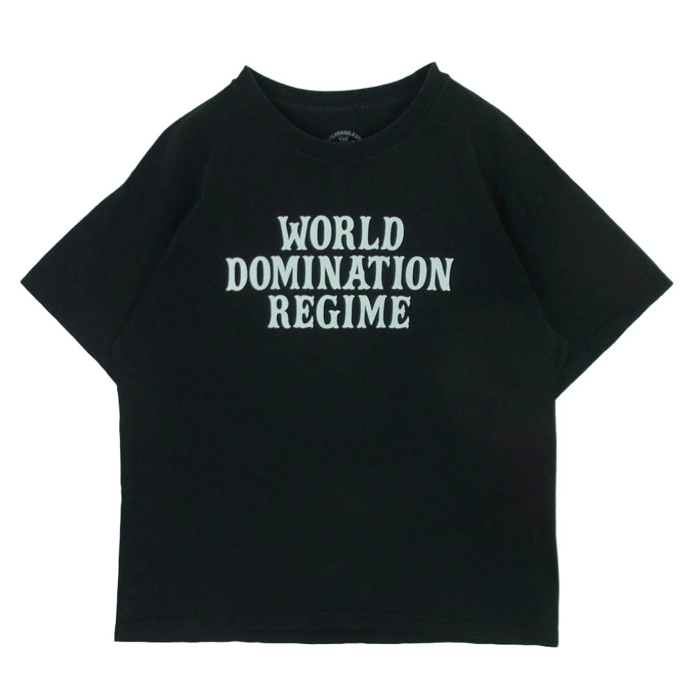 TENDERLOIN テンダーロイン T-TEE W.D.R フロントロゴ バック プリント Tシャツ 半袖 カットソー ブラック系 L【中古】