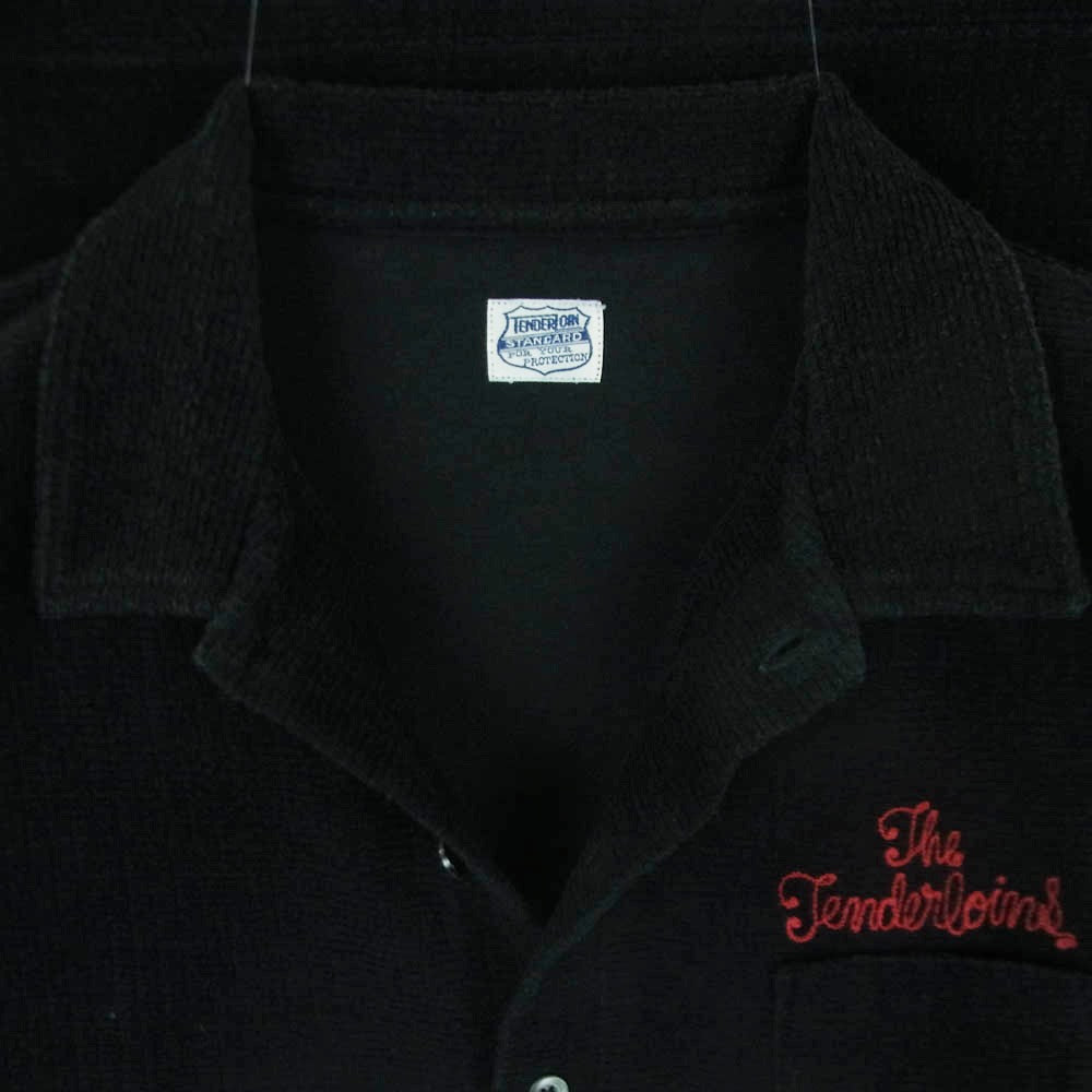 TENDERLOIN テンダーロイン T-PILE POLO K パイル コットン 半袖 ポロシャツ 日本製 ブラック系 XL【中古】