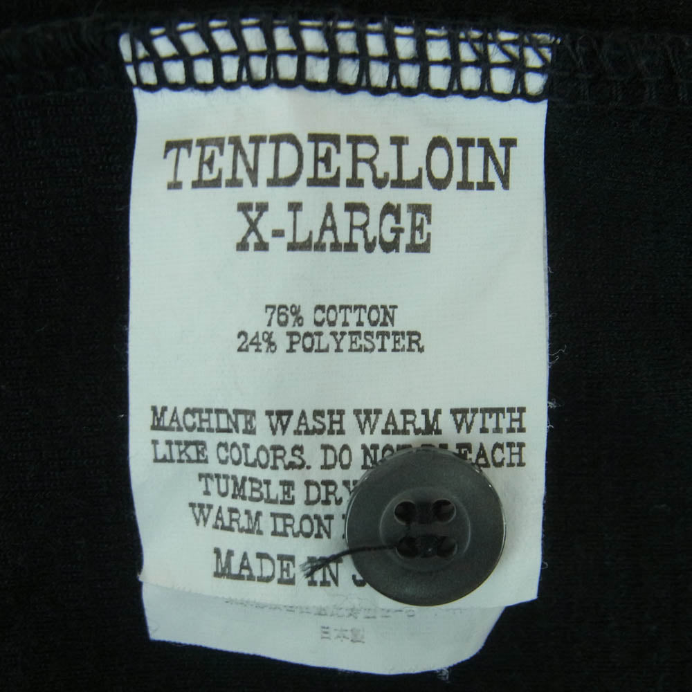 TENDERLOIN テンダーロイン T-PILE POLO K パイル コットン 半袖 ポロシャツ 日本製 ブラック系 XL【中古】