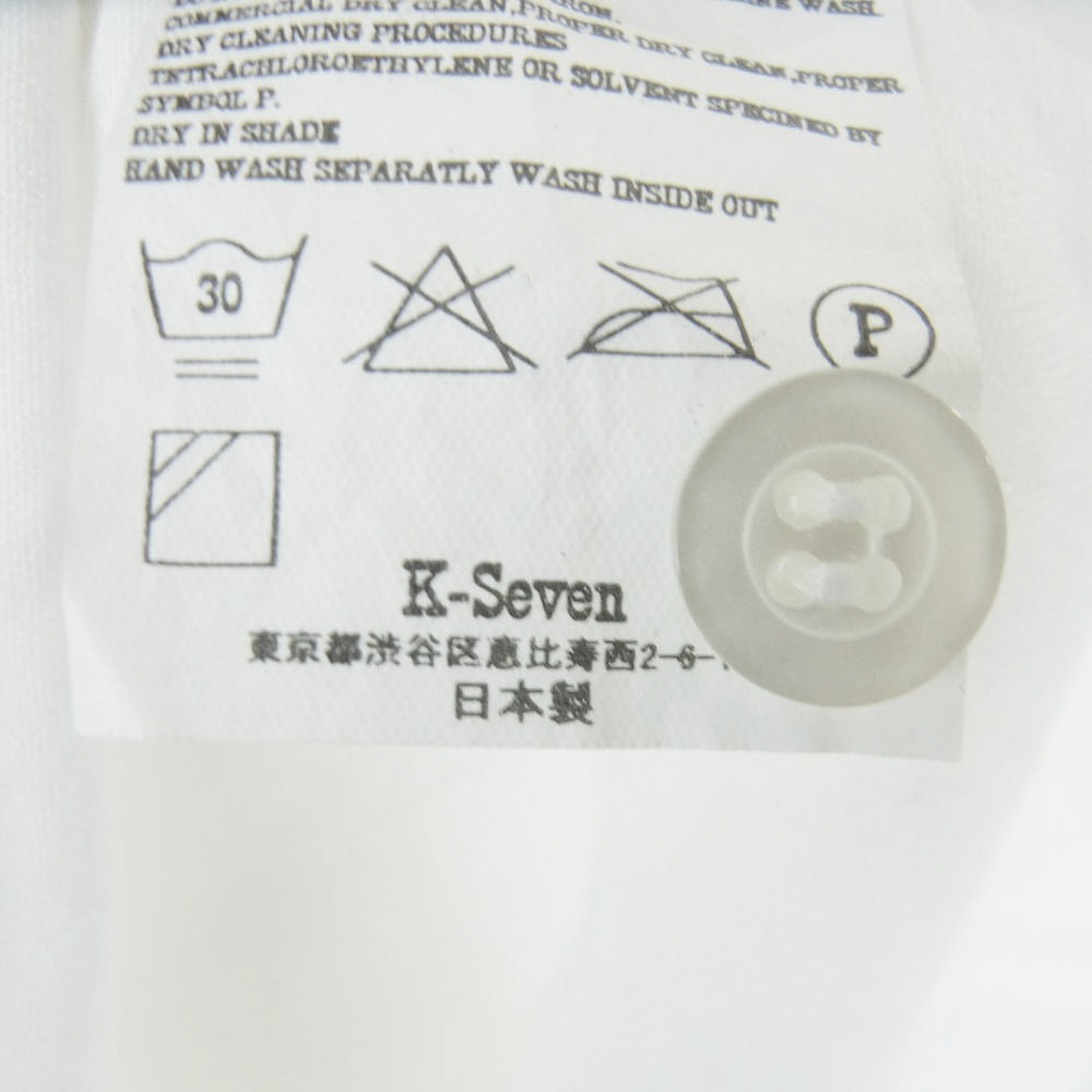 TENDERLOIN テンダーロイン T-OEM SHT S/S パッチ付き ヘリンボーン コットン 半袖 ワーク シャツ ホワイト系 S【中古】
