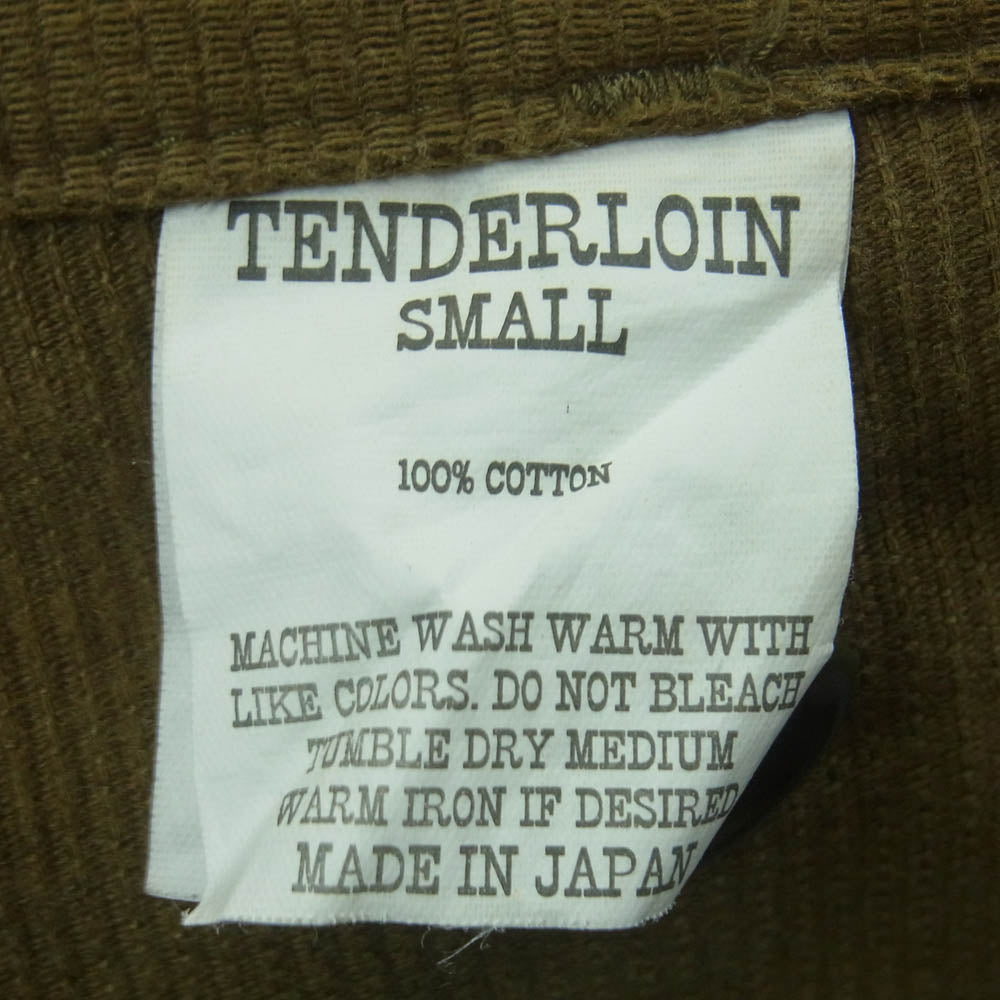 TENDERLOIN テンダーロイン T-ARMY PNT P コットン ピケ アーミー パンツ コットン 日本製 オリーブ系 S【中古】