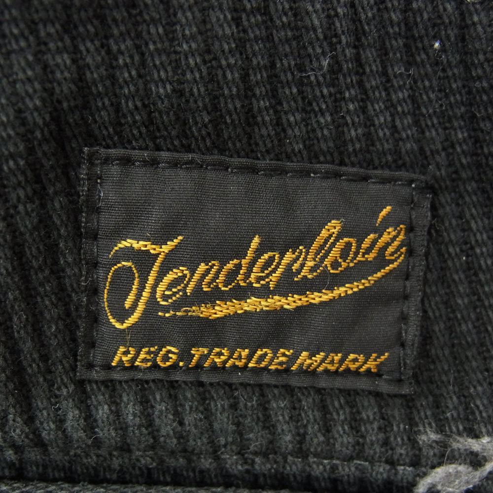 TENDERLOIN テンダーロイン T-BDP PIQUE ピケ コットン ワーク パンツ ブラック系 XS【中古】