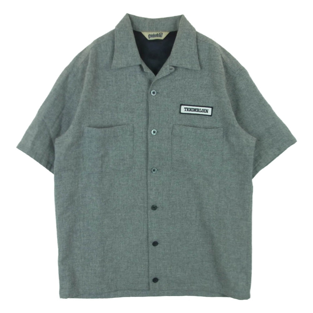 TENDERLOIN テンダーロイン T-WOOL SHT ANGOLA ウール アンゴラ 半袖 シャツ 日本製 グレー系 L【中古】