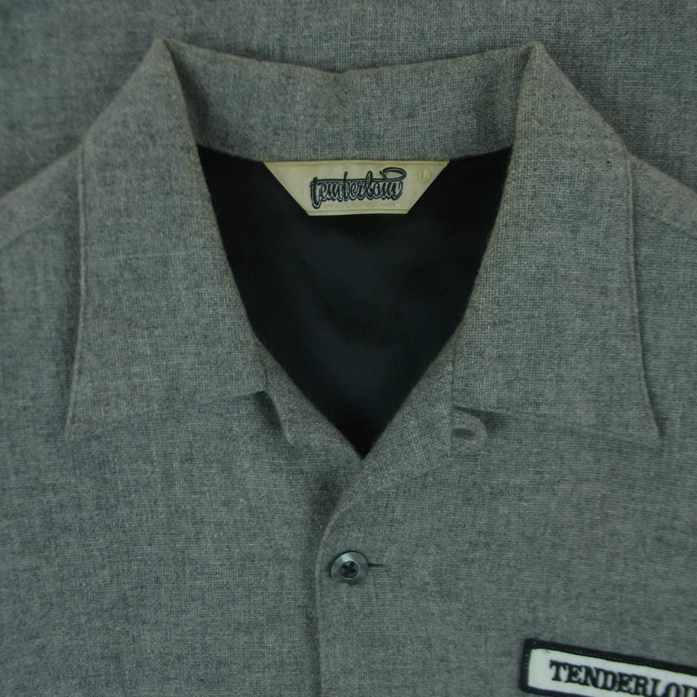 TENDERLOIN テンダーロイン T-WOOL SHT ANGOLA ウール アンゴラ 半袖 シャツ 日本製 グレー系 L【中古】