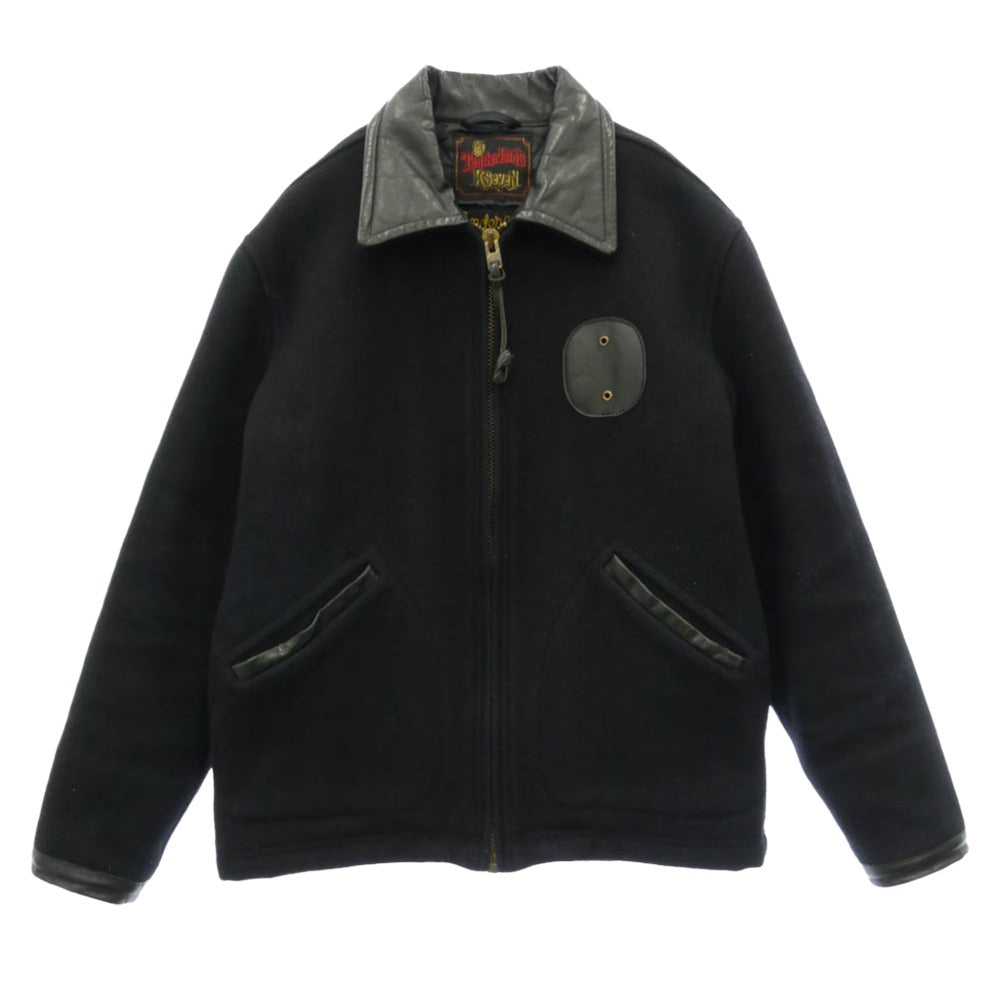 TENDERLOIN テンダーロイン T-POLICEMAN JKT 2nd ポリスマン ウール 襟レザー ジャケット ブラック系 S【中古】