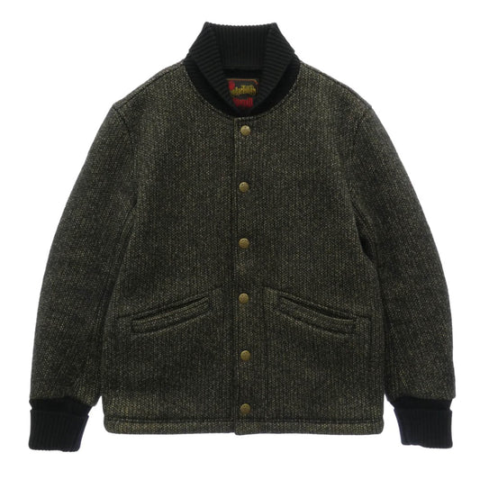 TENDERLOIN テンダーロイン T-BROWN BEACH JKT ブラウン ビーチ スナップボタン ウール ニット ジャケット ダークブラウン系 S【中古】