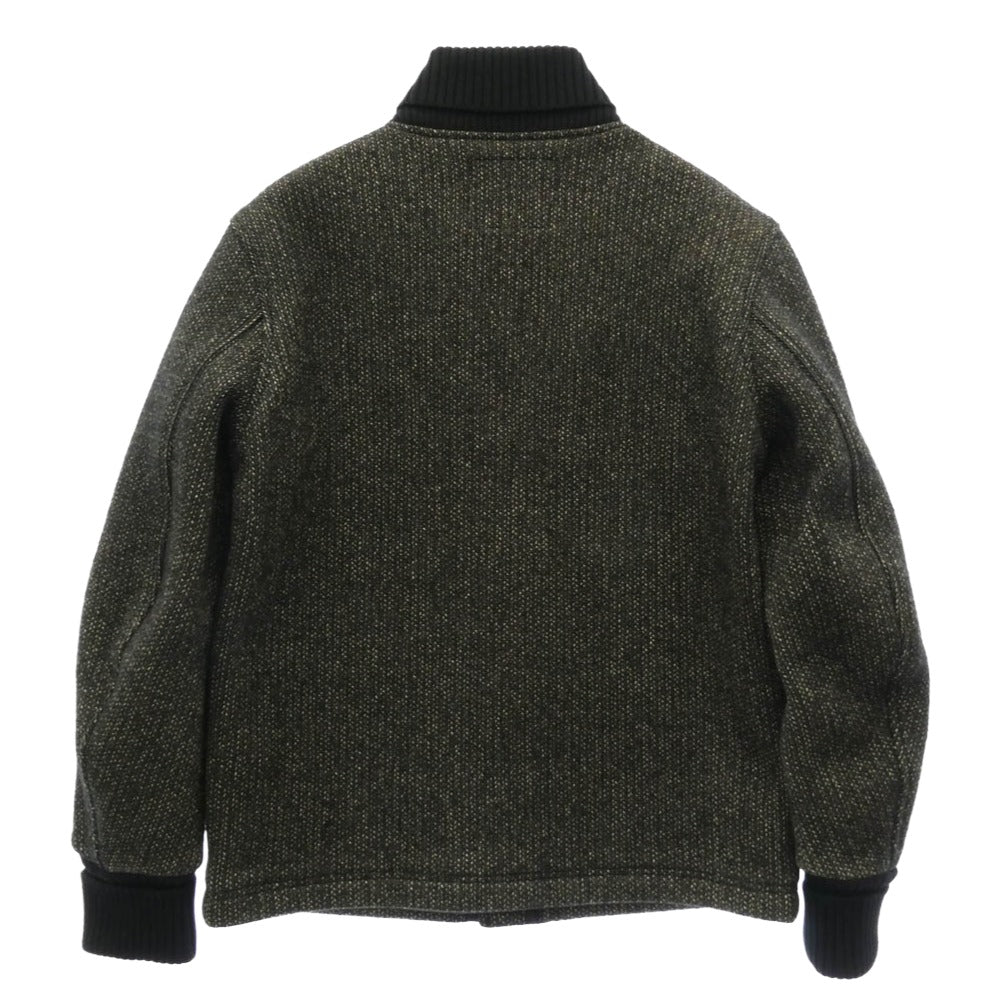 TENDERLOIN テンダーロイン T-BROWN BEACH JKT ブラウン ビーチ スナップボタン ウール ニット ジャケット ダークブラウン系 S【中古】