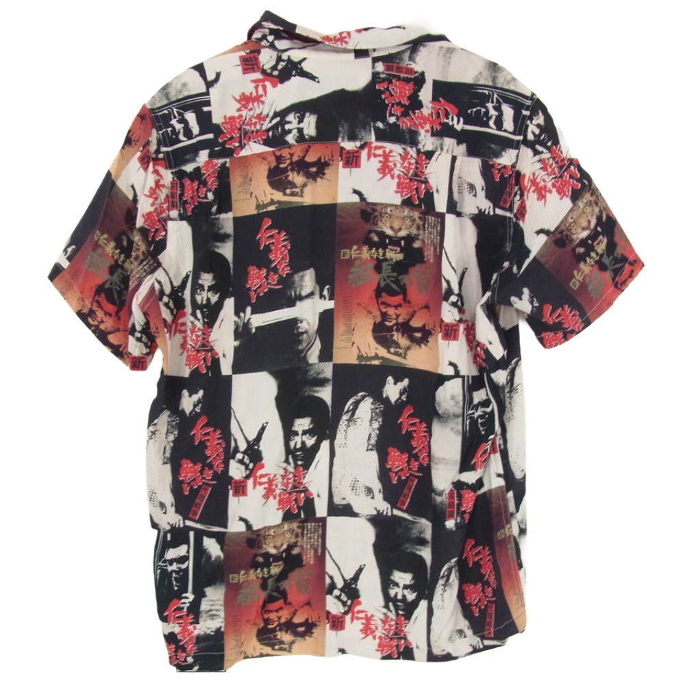 WACKO MARIA ワコマリア 20SS WAMA-0208 仁義なき戦い HAWAIIAN SHIRT オープンカラー ハワイアン 半袖 シャツ ブラック系 S【中古】