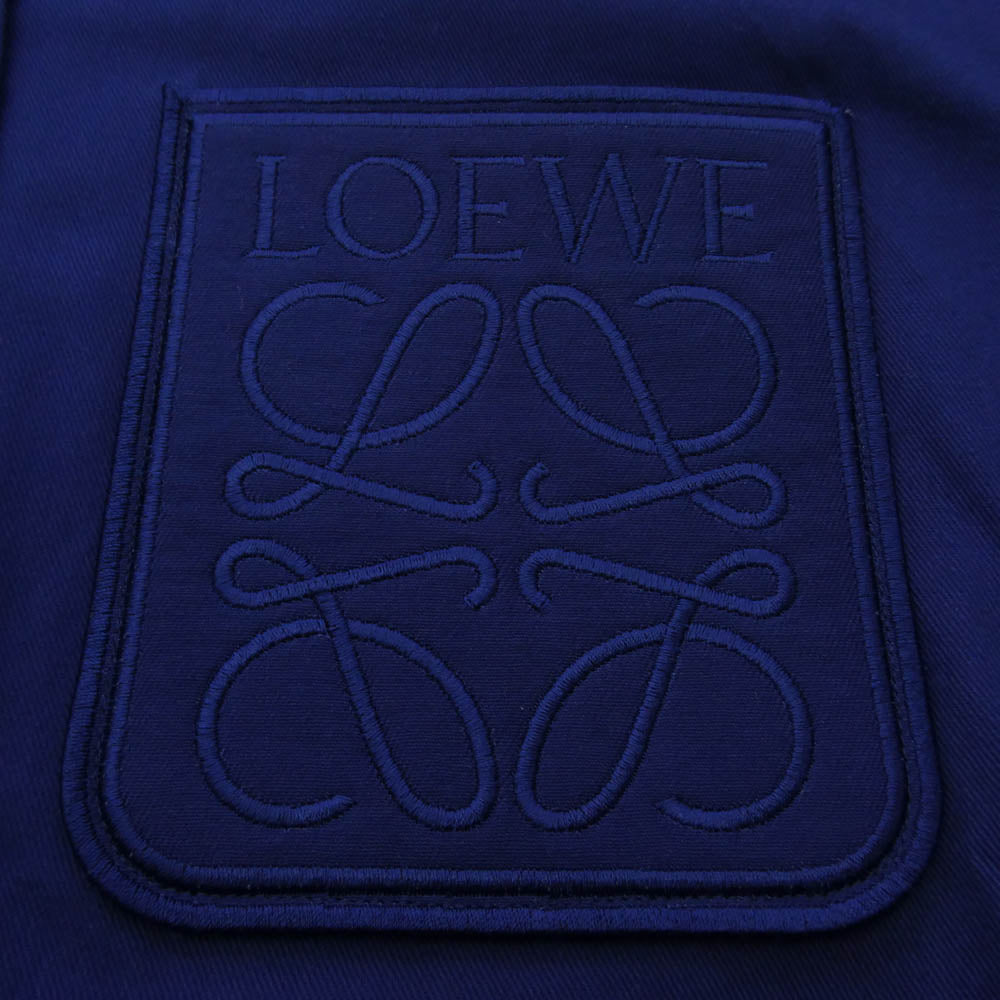 LOEWE ロエベ 21AW H526Y05W29 アナグラム 刺繍 オーバー 長袖 シャツ ブルー系 39【中古】
