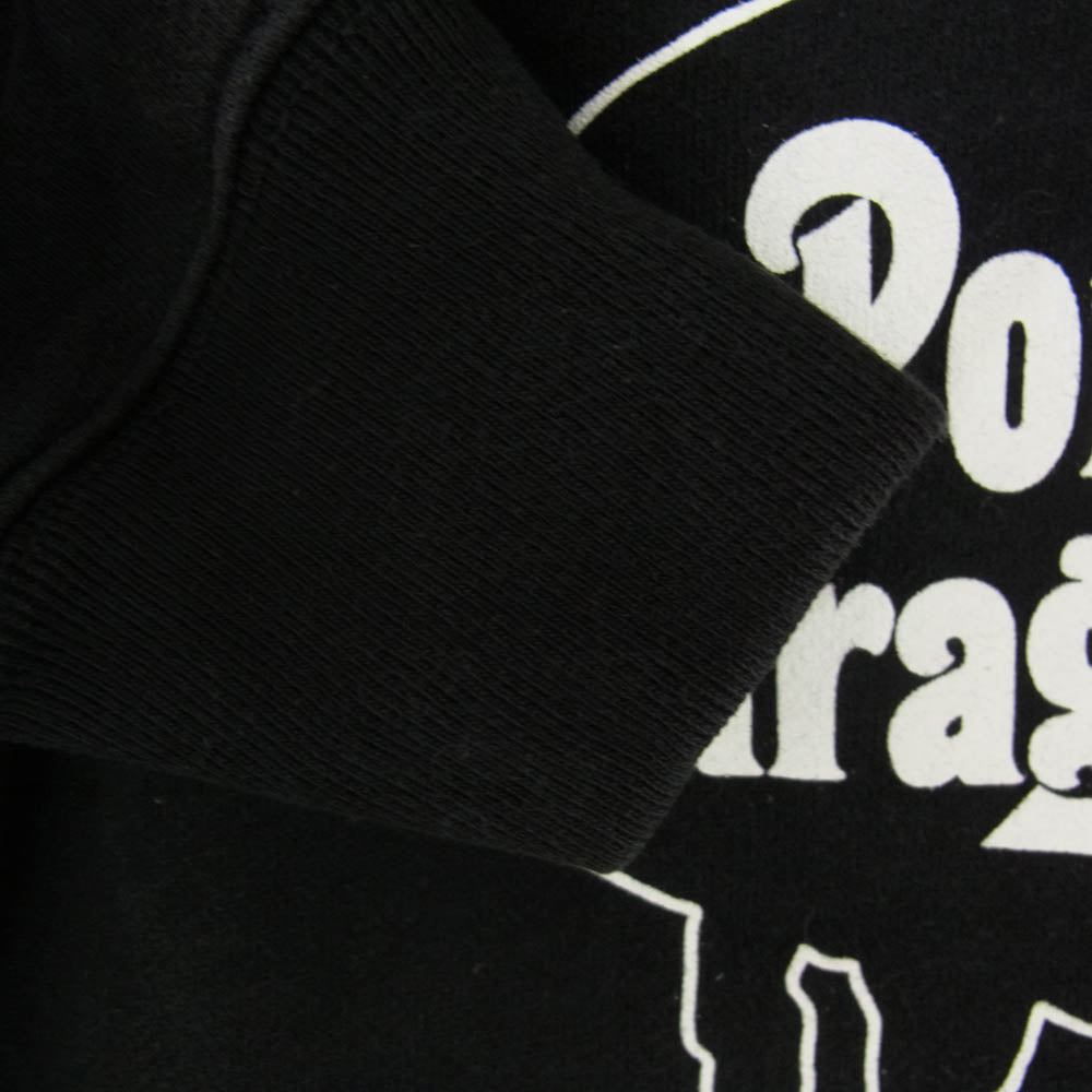 PORKCHOP ポークチョップ 21AW ROUNDED HOODIE フロントポーク プルオーバー フーディー パーカー ブラック系 M【中古】