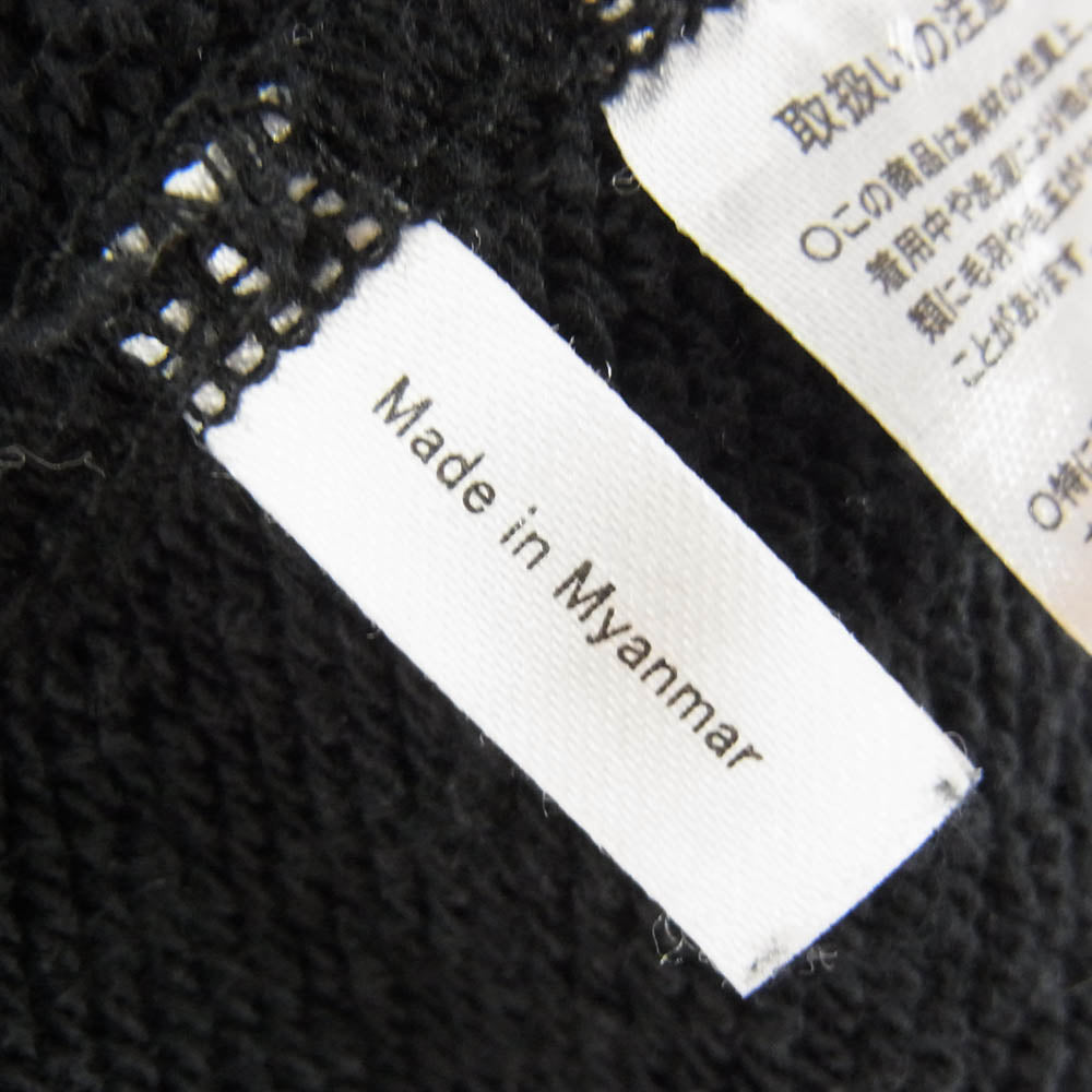 PORKCHOP ポークチョップ 21AW ROUNDED HOODIE フロントポーク プルオーバー フーディー パーカー ブラック系 M【中古】