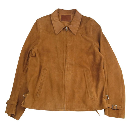 レターズ LFBA-LJ0001 WESTERN PINKING JACKET ゴートレザー ウエスタン ジップアップ レザー ジャケット ブラウン系 S【中古】