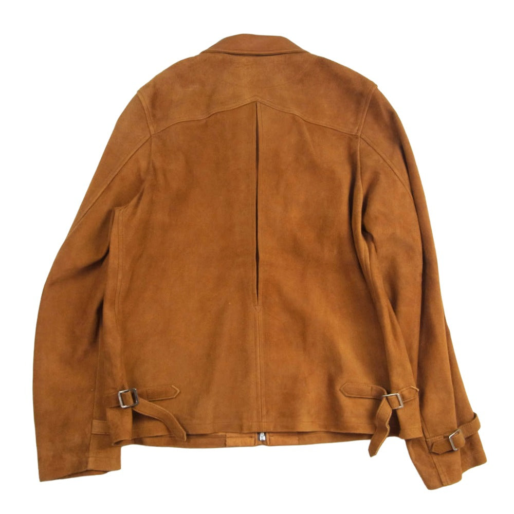 レターズ LFBA-LJ0001 WESTERN PINKING JACKET ゴートレザー ウエスタン ジップアップ レザー ジャケット ブラウン系 S【中古】
