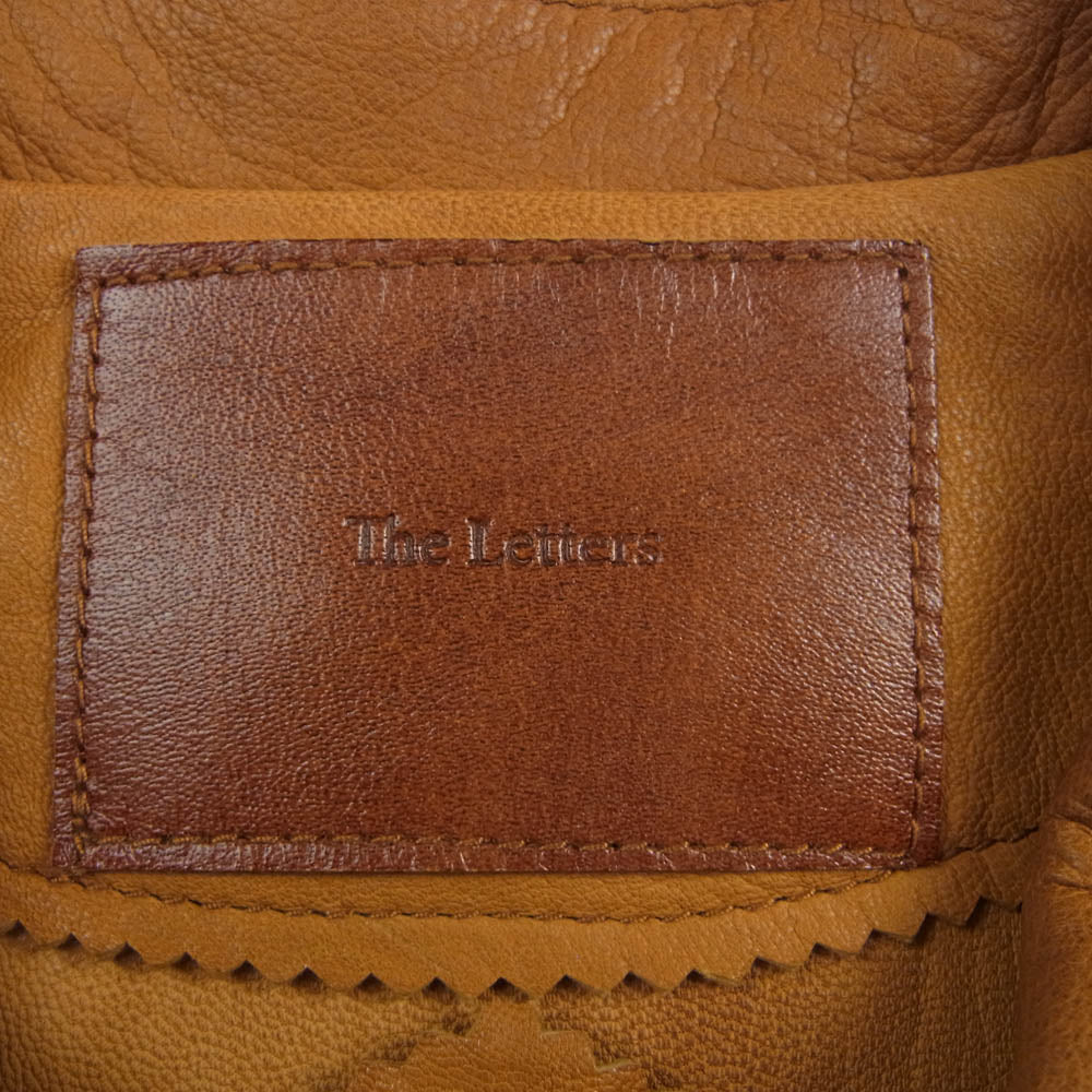 レターズ LFBA-LJ0001 WESTERN PINKING JACKET ゴートレザー ウエスタン ジップアップ レザー ジャケット ブラウン系 S【中古】