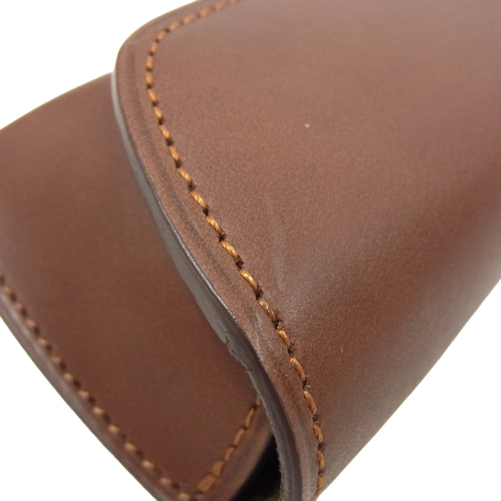SOMES SADDLE ソメスサドル レザー メガネケース ブラウン系【美品】【中古】