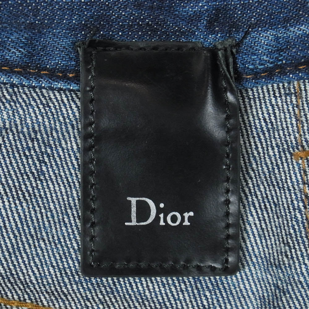 DIOR HOMME ディオールオム ストレート ボタンフライ ジーンズ デニムパンツ インディゴブルー系 31【中古】