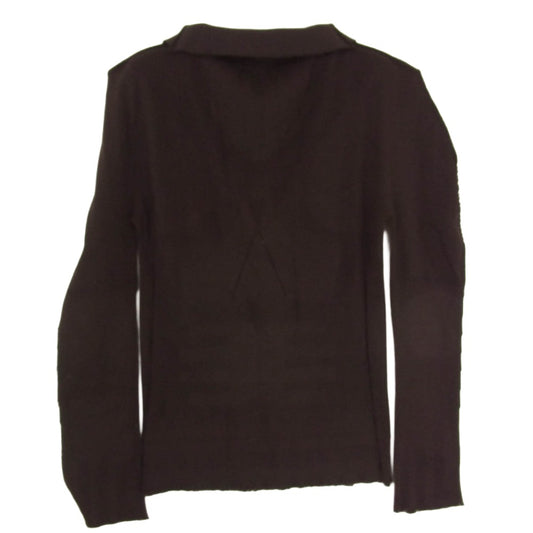 ISSEY MIYAKE イッセイミヤケ IM93-KK090 ハイネック メッシュ 長袖 ニット カットソー ブラウン系 M【中古】