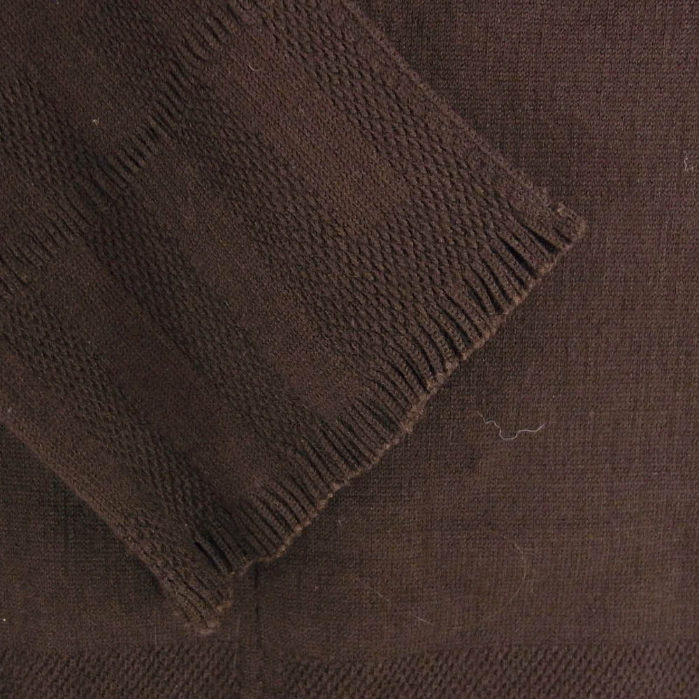 ISSEY MIYAKE イッセイミヤケ IM93-KK090 ハイネック メッシュ 長袖 ニット カットソー ブラウン系 M【中古】