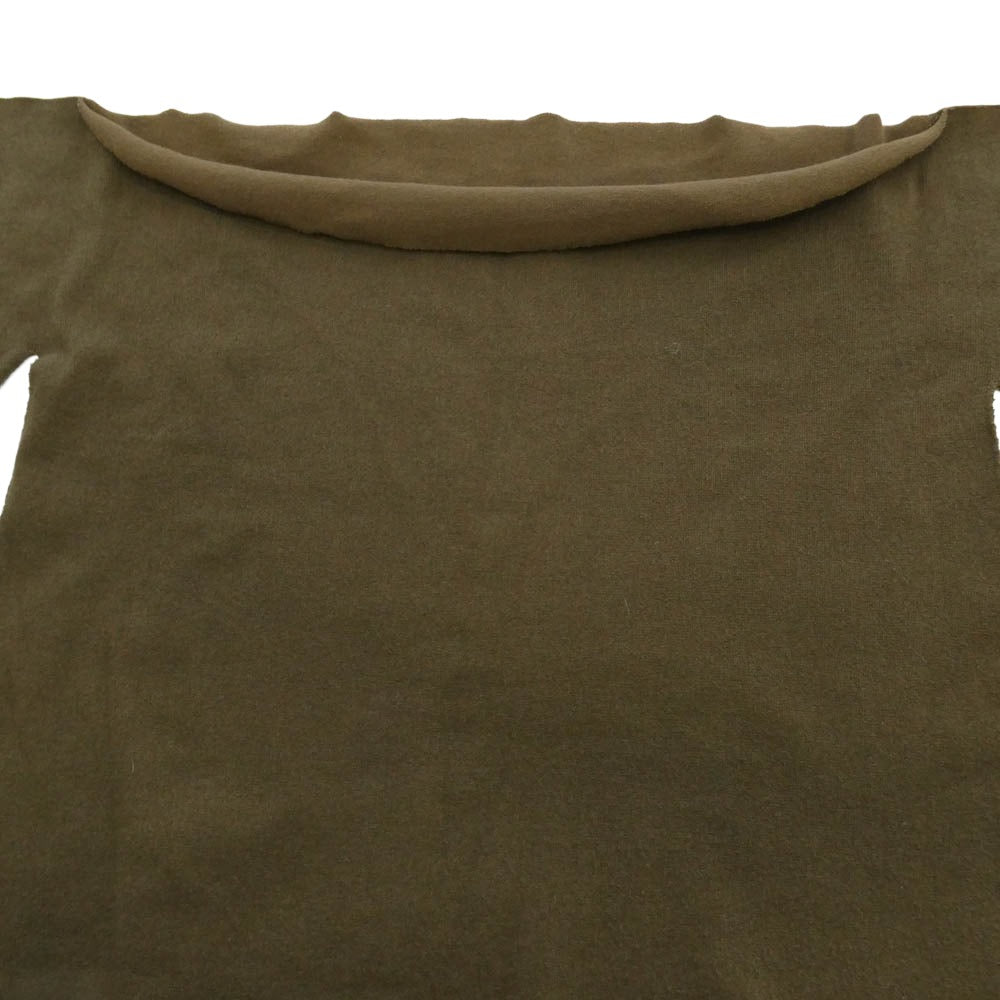 ISSEY MIYAKE イッセイミヤケ AP31-KG453 A-POC エーポック オフショルダー ニット ロング ワンピース カーキ系 2【中古】