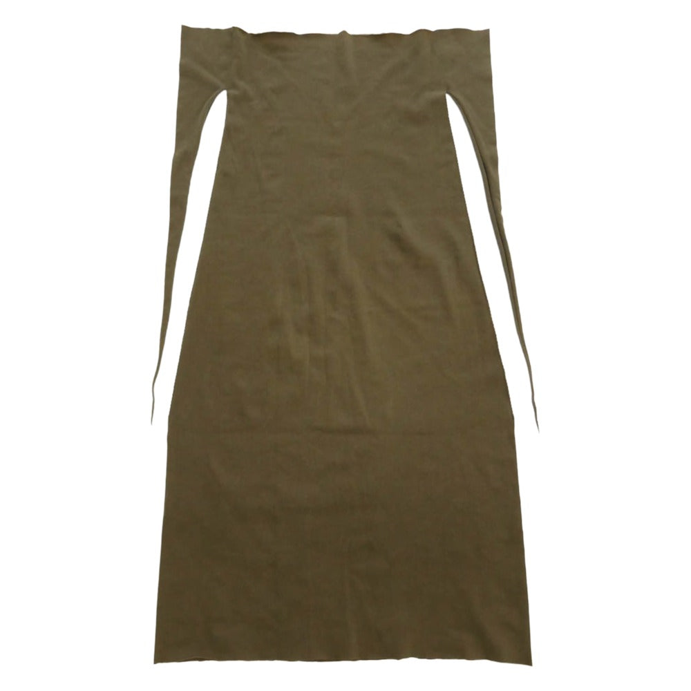 ISSEY MIYAKE イッセイミヤケ AP31-KG453 A-POC エーポック オフショルダー ニット ロング ワンピース カーキ系 2【中古】
