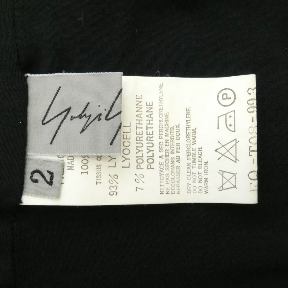 Yohji Yamamoto ヨウジヤマモト ファム 03SS アーカイブ FQ-T08-993 シルク シアー ニット チューブトップ オフショルダー ワンピース ブラック系 2【中古】