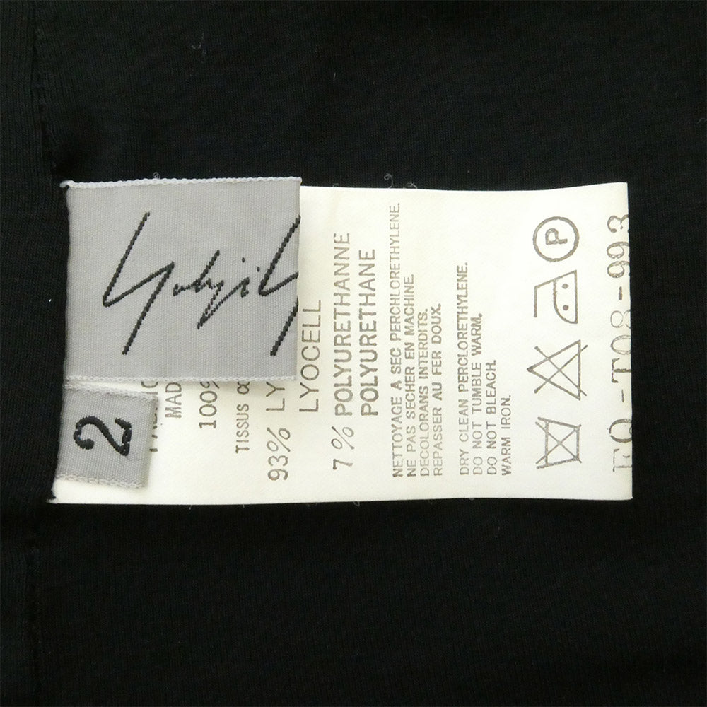 Yohji Yamamoto ヨウジヤマモト ファム 03SS アーカイブ FQ-T08-993 シルク シアー ニット チューブトップ オフショルダー ワンピース ブラック系 2【中古】
