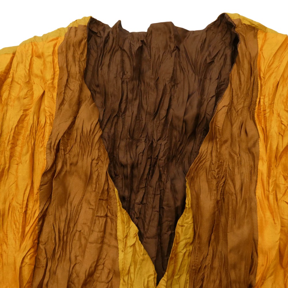 ISSEY MIYAKE イッセイミヤケ 06SS IM61-FE701 Fringe pleated vest フリンジ プリーツ ベスト オレンジ系 M【中古】