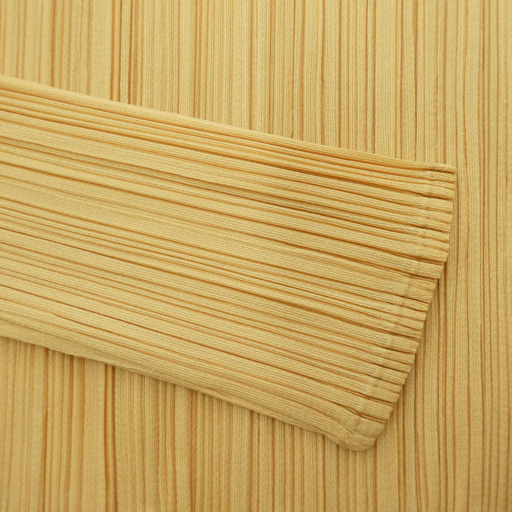 PLEATS PLEASE プリーツプリーズ イッセイミヤケ PP51-JK602 プリーツ加工 長袖 カットソー イエロー系 3【美品】【中古】