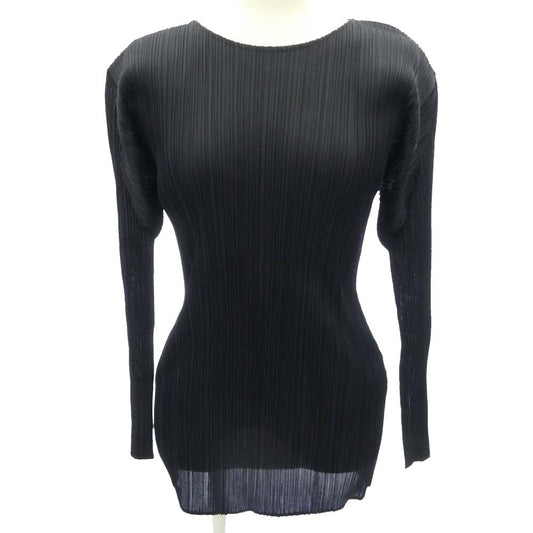 PLEATS PLEASE プリーツプリーズ イッセイミヤケ PP04-JK602 プリーツ加工 長袖 カットソー ダークネイビー系 3【中古】
