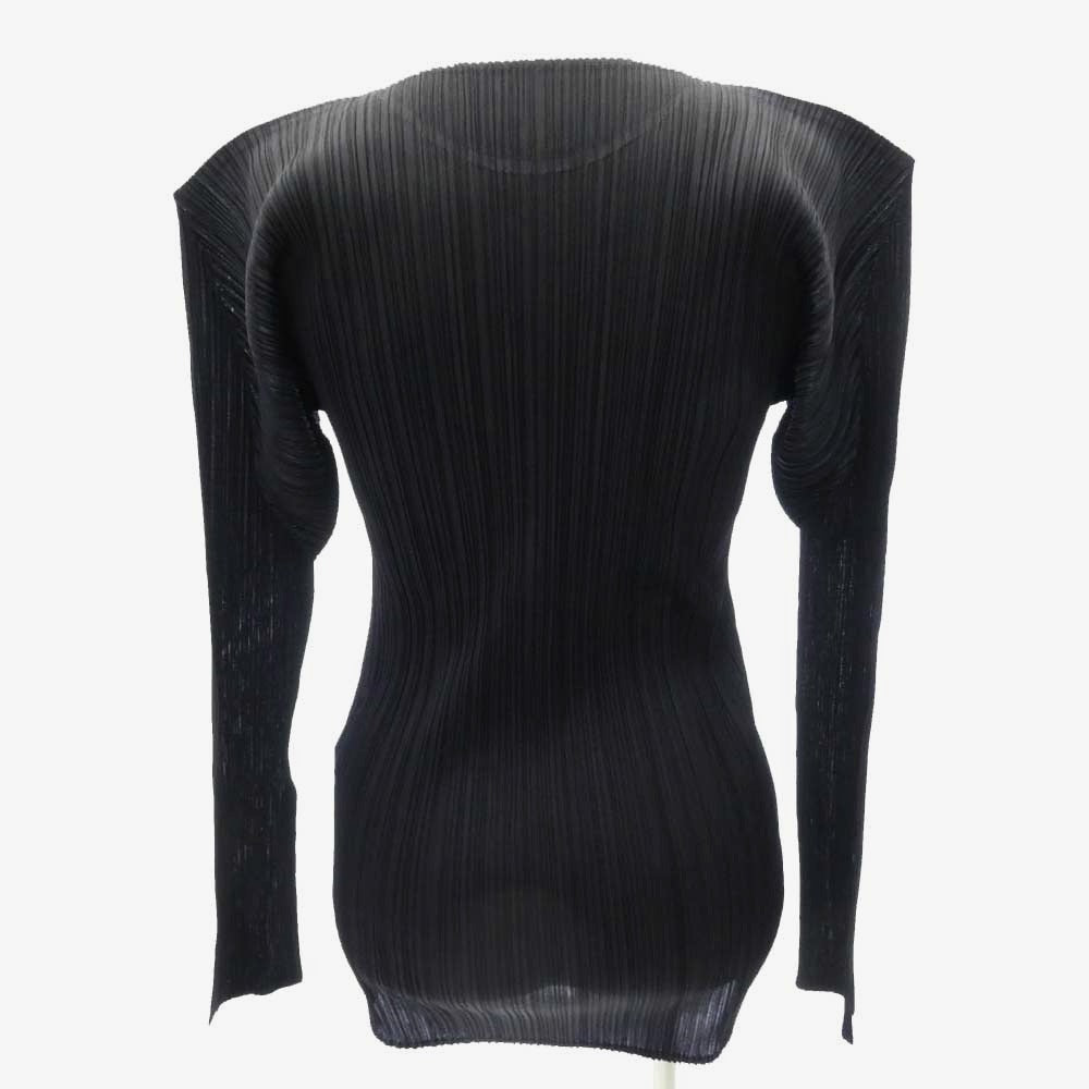 PLEATS PLEASE プリーツプリーズ イッセイミヤケ PP04-JK602 プリーツ加工 長袖 カットソー ダークネイビー系 3【中古】