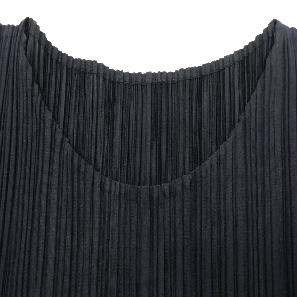 PLEATS PLEASE プリーツプリーズ イッセイミヤケ PP04-JK602 プリーツ加工 長袖 カットソー ダークネイビー系 3【中古】
