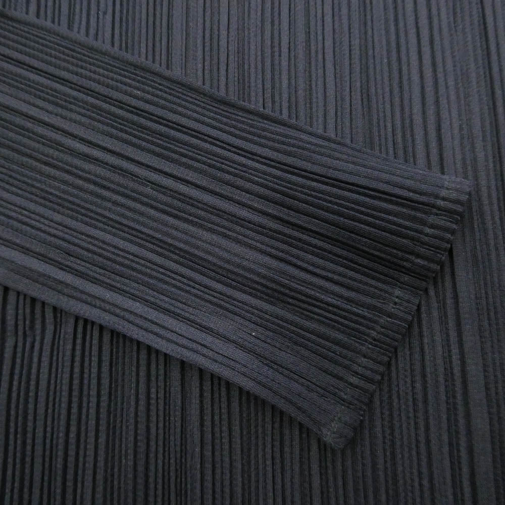 PLEATS PLEASE プリーツプリーズ イッセイミヤケ PP04-JK602 プリーツ加工 長袖 カットソー ダークネイビー系 3【中古】