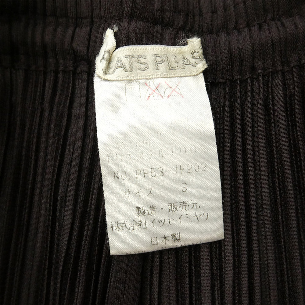 PLEATS PLEASE プリーツプリーズ イッセイミヤケ PP53-JF209 プリーツ加工 ストレート パンツ ブラウン系 3【中古】