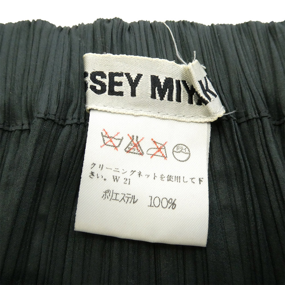 ISSEY MIYAKE イッセイミヤケ IM33-FG908 プリーツ加工 ロング スカート ブラック系 M【中古】