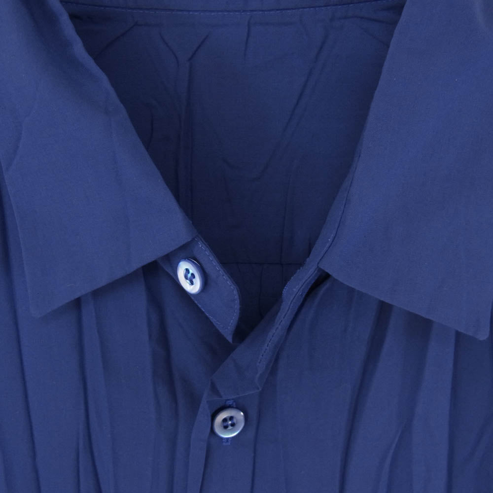 ISSEY MIYAKE イッセイミヤケ ME63-FJ483 MEN シワ プリーツ デザイン 長袖 シャツ ブルー系 M【中古】