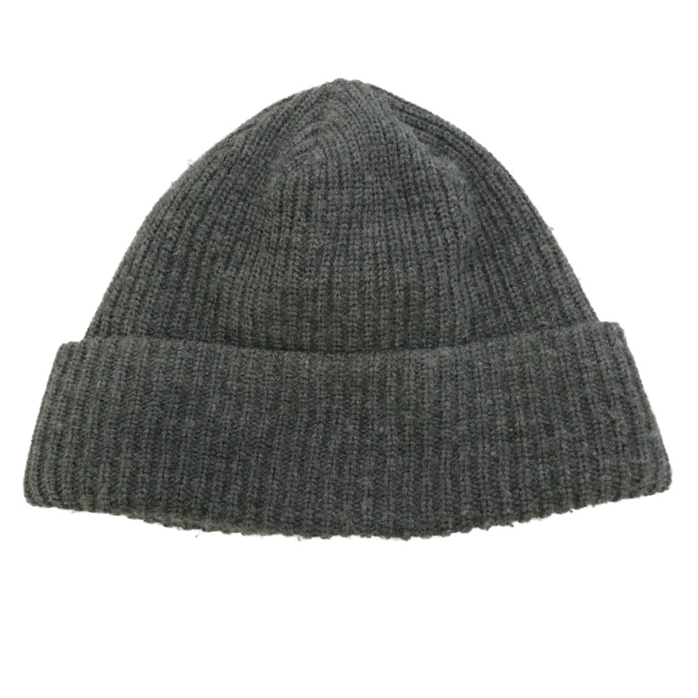 Supreme シュプリーム ワングラム期 Loose Gauge Beanie ロゴ刺繍 ルーズゲージ アクリル ニット帽 ビーニー GRAY BLACK グレー系【中古】