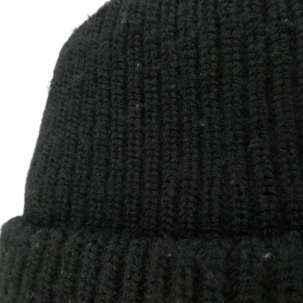 Supreme シュプリーム ワングラム期 Loose Gauge Beanie ロゴ刺繍 ルーズゲージ アクリル ニット帽 ビーニー BLACK WHITE ブラック系【中古】