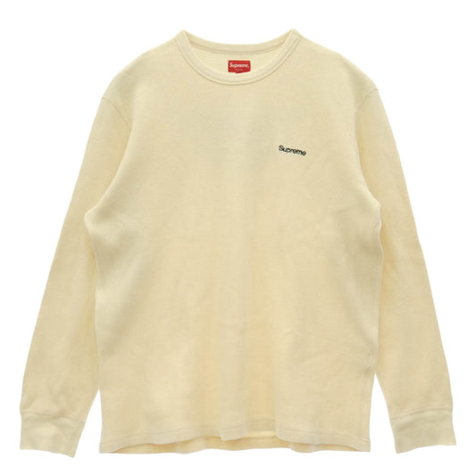 Supreme シュプリーム 19AW HQ Waffle Thermal ワッフル サーマル 長袖カットソー アイボリー系 L【中古】