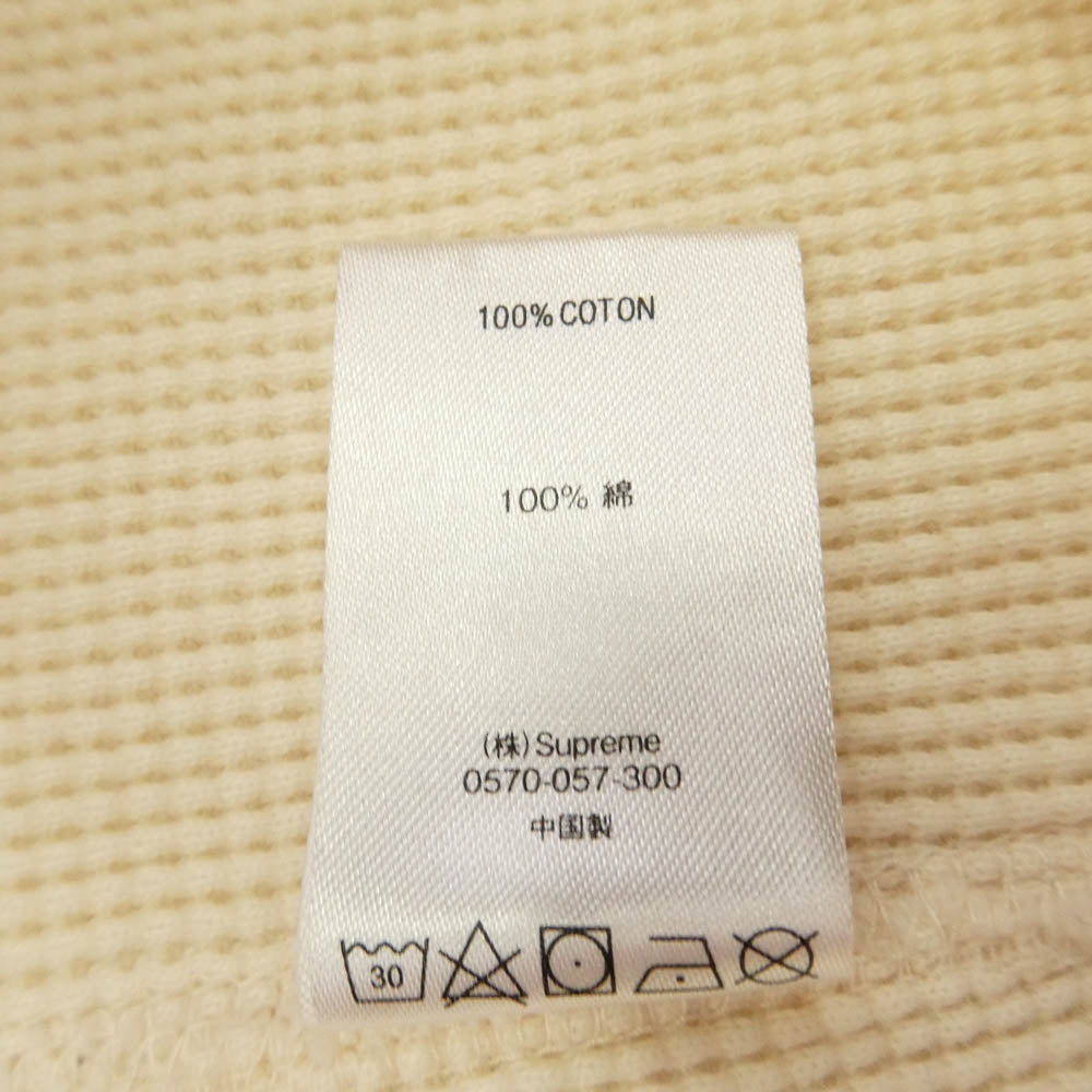 Supreme シュプリーム 19AW HQ Waffle Thermal ワッフル サーマル 長袖カットソー アイボリー系 L【中古】