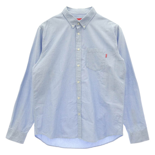Supreme シュプリーム Oxford Shirt オックスフォード シャツ ボタンダウン 長袖シャツ ライトブルー系 L【中古】