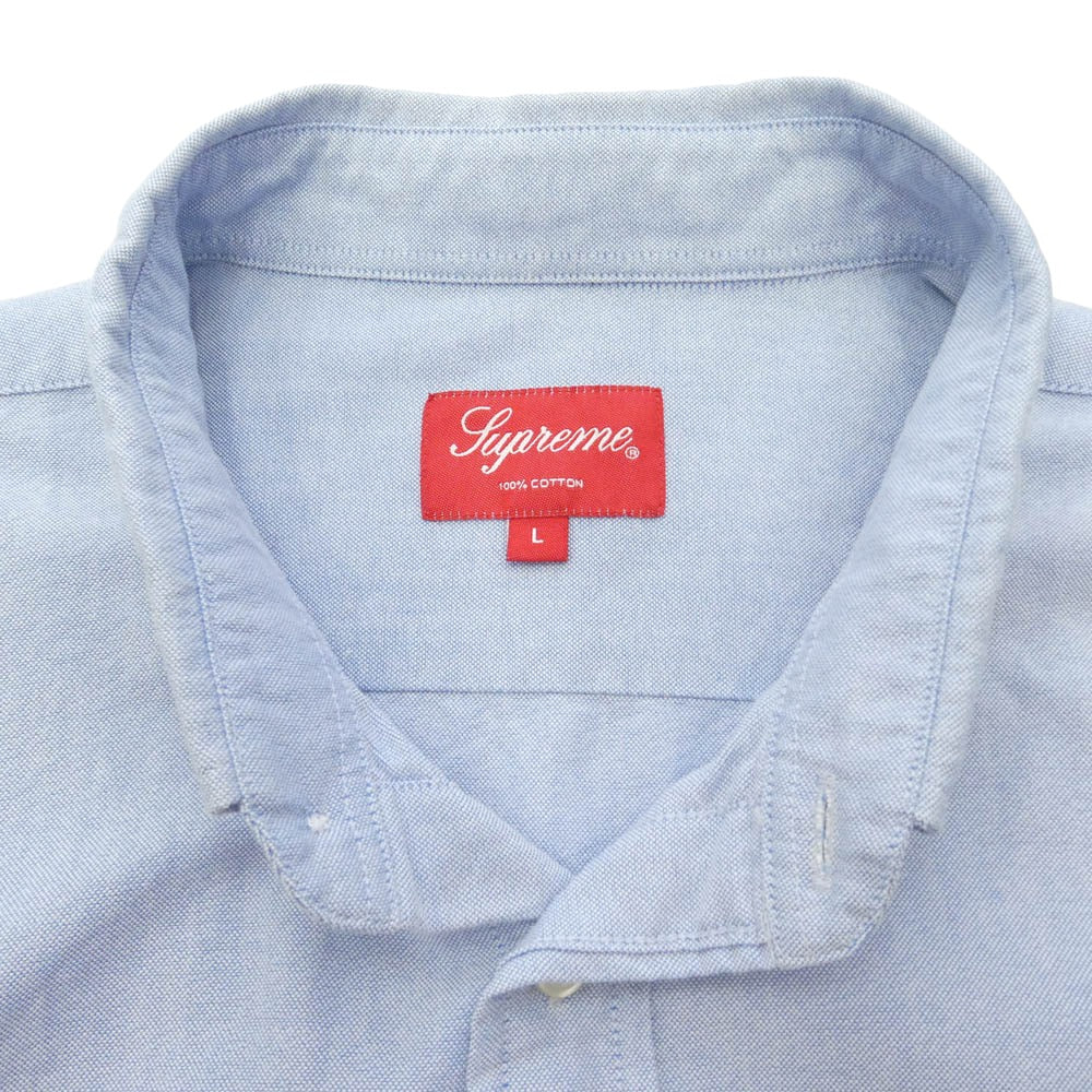Supreme シュプリーム Oxford Shirt オックスフォード シャツ ボタンダウン 長袖シャツ ライトブルー系 L【中古】