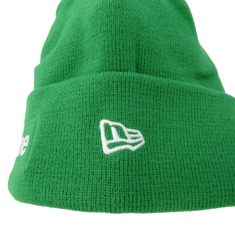 Supreme シュプリーム 24AW × NEW ERA Box Logo Beanie ニューエラ ボックスロゴ ビーニー ロゴ刺繍 ニット帽 ニットキャップ グリーン系【新古品】【未使用】【中古】