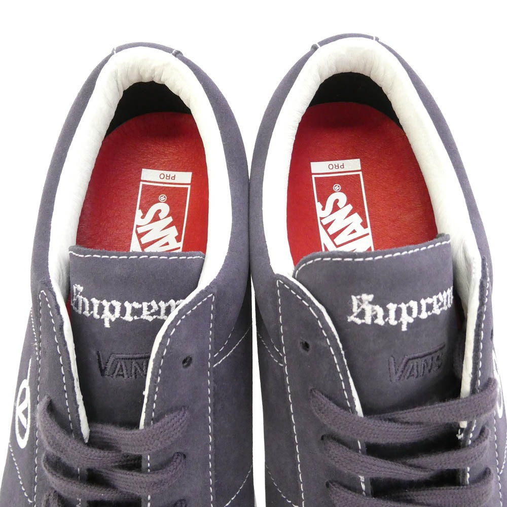 Supreme シュプリーム 18AW VN0A3XTIRTJ × VANS SID PRO PURPLE バンズ シド プロ パープル スケート シューズ ローカットスニーカー パープル系 28.5cm【極上美品】【中古】