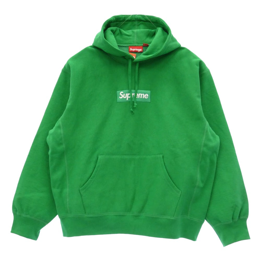 Supreme シュプリーム 24AW Box Logo Hooded Sweatshirt ボックス ロゴ フーデッド スウェットシャツ フーディー パーカー グリーン系 L【極上美品】【中古】