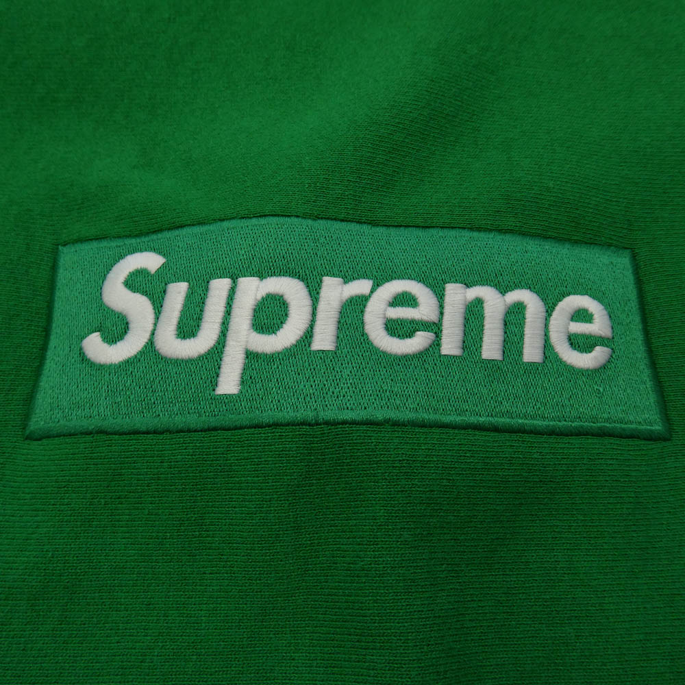Supreme シュプリーム 24AW Box Logo Hooded Sweatshirt ボックス ロゴ フーデッド スウェットシャツ フーディー パーカー グリーン系 L【極上美品】【中古】