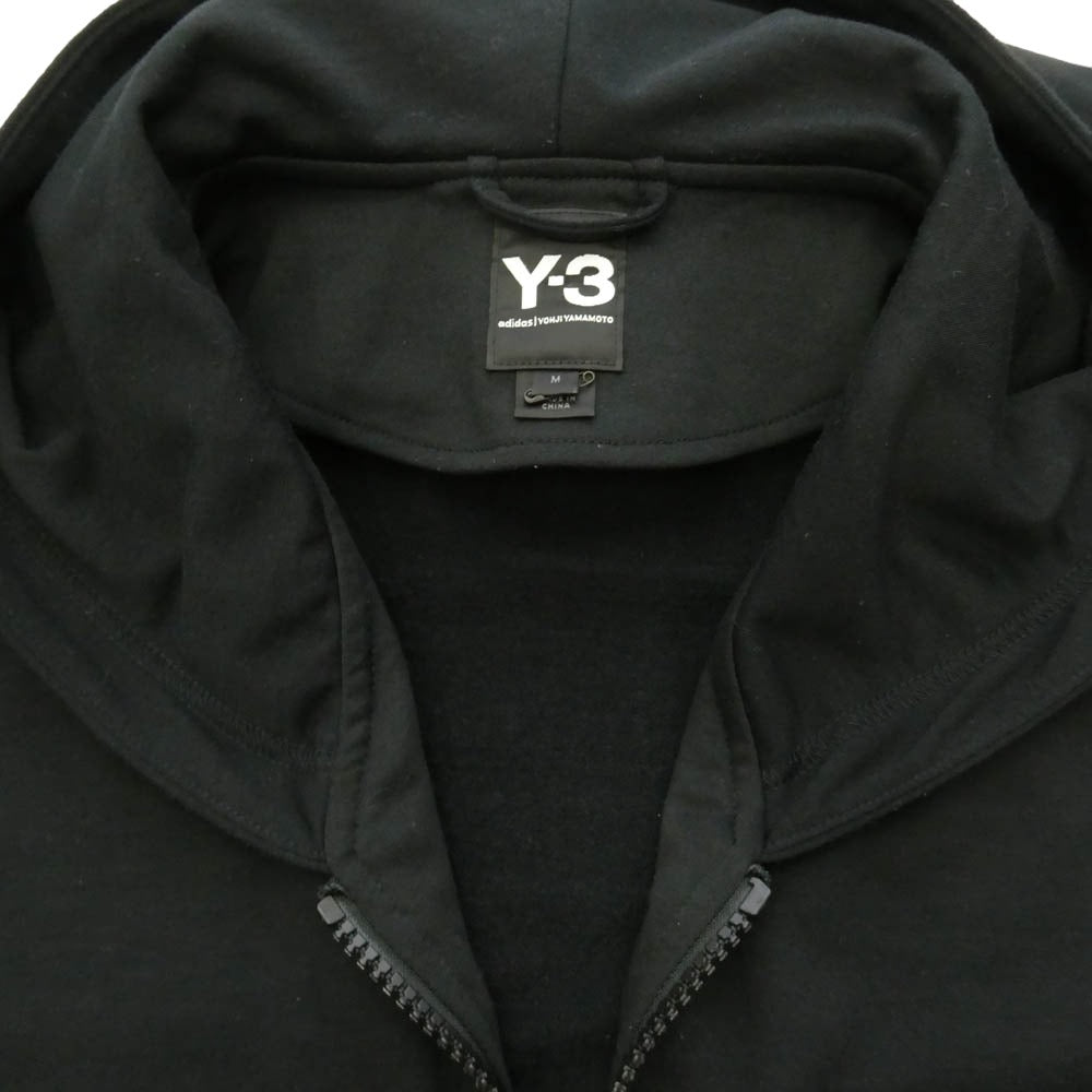 Y-3 Yohji Yamamoto ワイスリー ヨウジヤマモト 18SS CY8437 3BRANDES GRAPHIC OVERSIZED HOODIE バックブランドロゴ オーバーサイズ フルジップ パーカー ブラック系 M【中古】