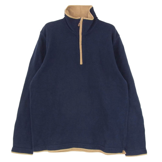 Brunello Cucinelli ブルネロクチネリ コットン ハーフジップ ニット ネイビー系 サイズ表記無【中古】