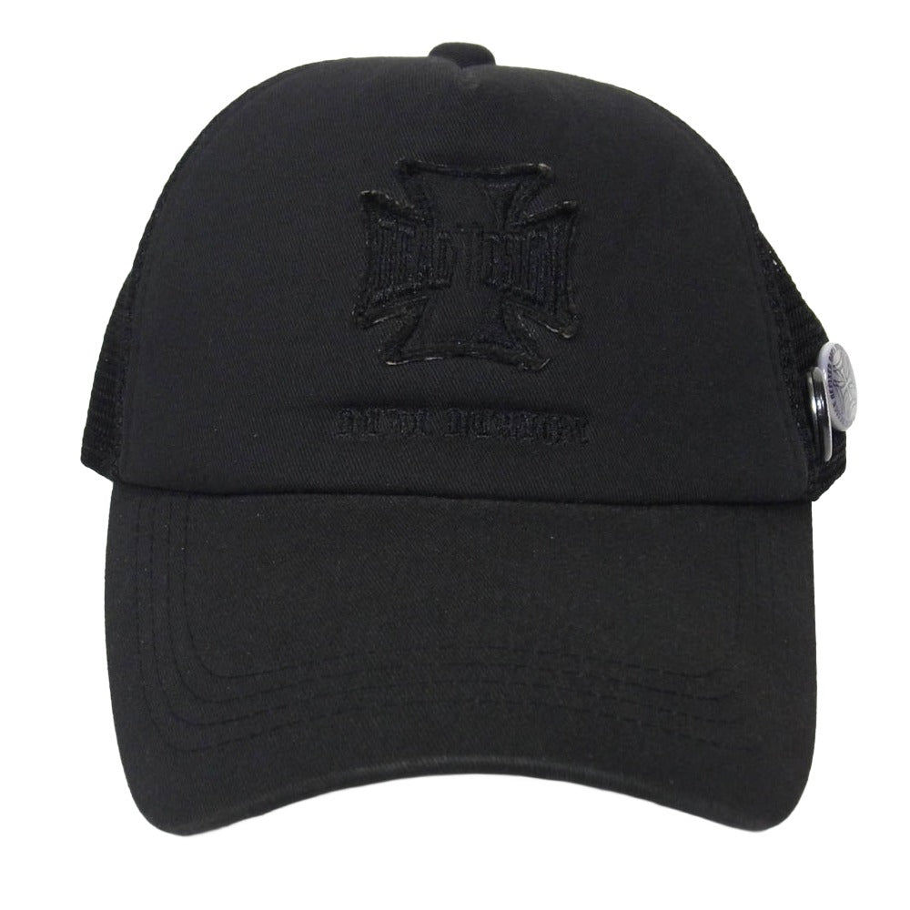 DEAL DESIGN ディールデザイン ロゴ 缶バッジ メッシュ キャップ ブラック系【中古】