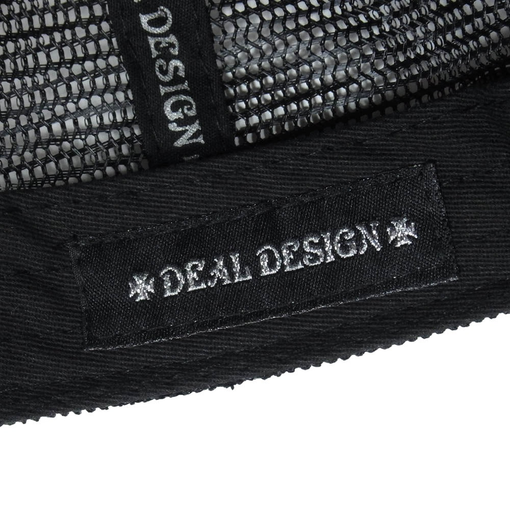 DEAL DESIGN ディールデザイン ロゴ 缶バッジ メッシュ キャップ ブラック系【中古】